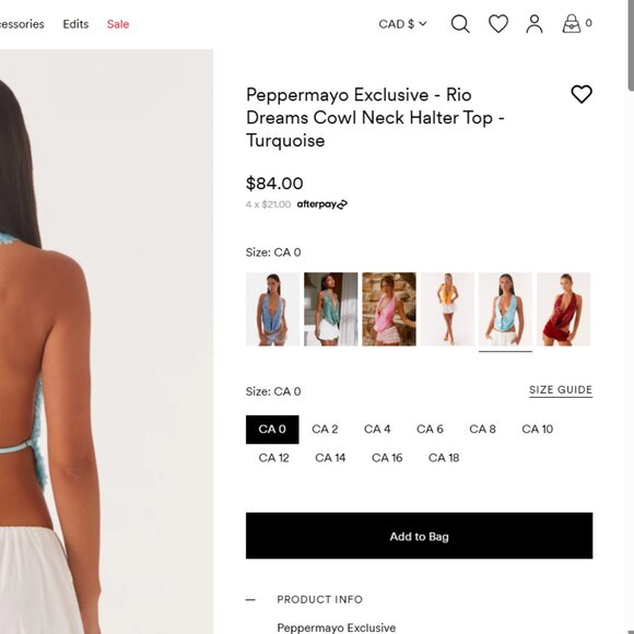 Peppermayo Blue Sequin Halter Top- New with Tags - Picture 8 of 8